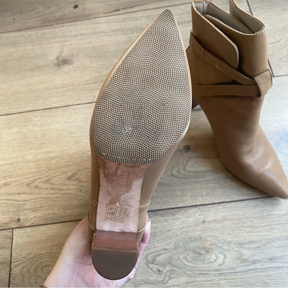 PAIGE Tan Leather Booties - Picture 6 of 15